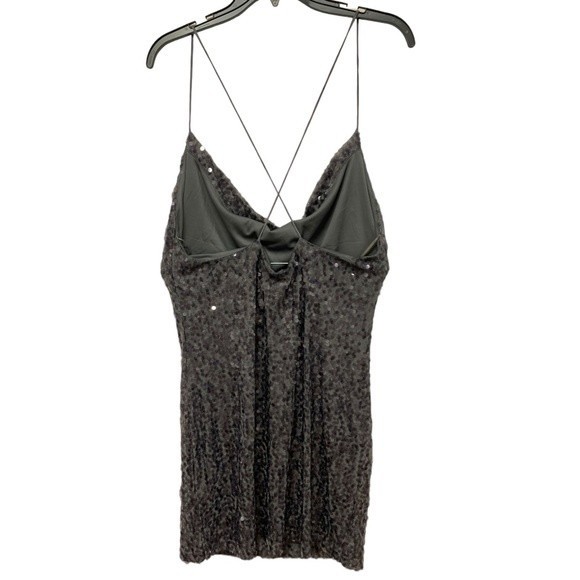 WAYF | Midnight Sequined Gray Dress XL - Picture 4 of 5